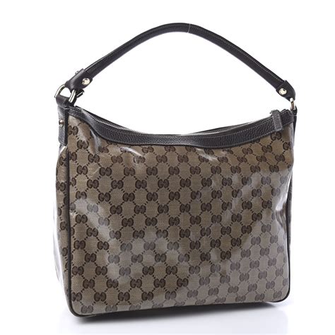 gucci abbey hobo brown|GUCCI Crystal Monogram Medium Abbey D Ring Hobo Brown .